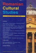 Romanian Cultural Studies, Volume 1, Number 1, 1999