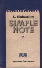 Simple note volumul III lea