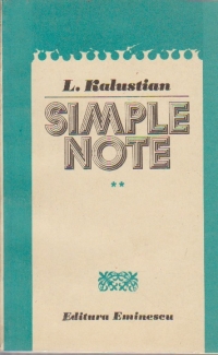 Simple note, Volumul al II-lea