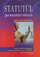 Statutul personalului didactic Text reactualizat