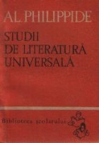 Studii literatura universala