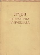 Studii literatura universala Volumul lea