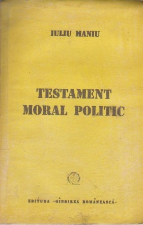 Testament Moral Politic