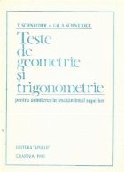 Teste geometrie trigonometrie pentru admiterea