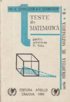 Teste de matematica pentru admiterea in liceu